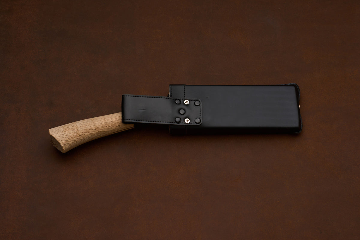 Tsunehisa 別誂 Migaki Koshi Nata Japanese Hatchet 165mm with wooden sheath