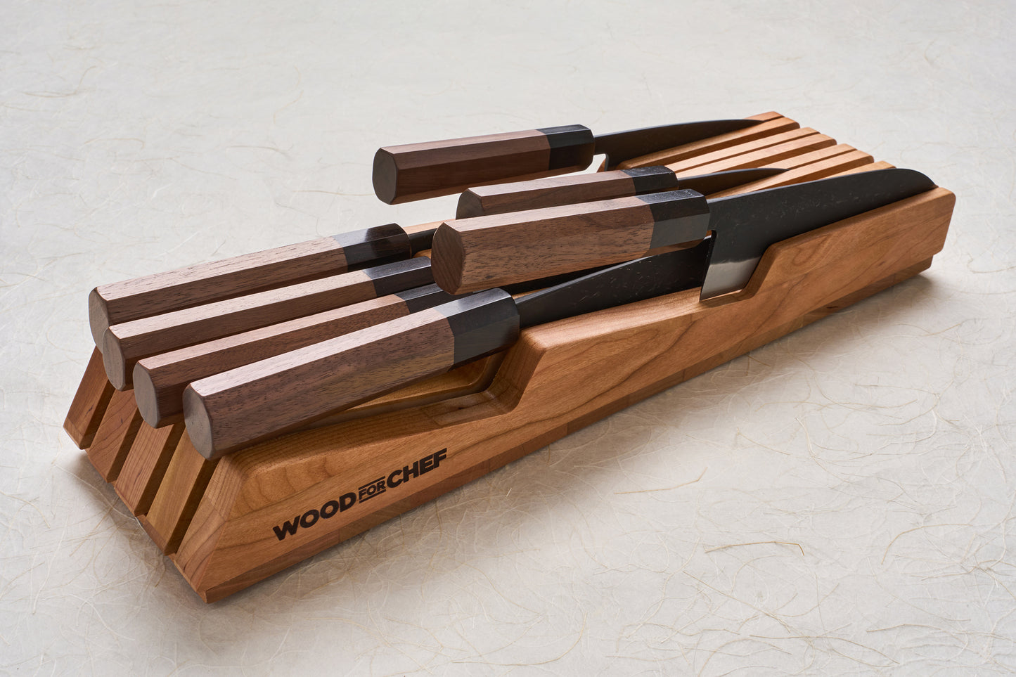WoodForChef 9 Slot In-Drawer Knife Block