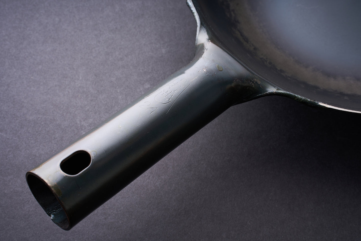 Yamada Uchidashi Hammered Steel Flat Bottom Wok