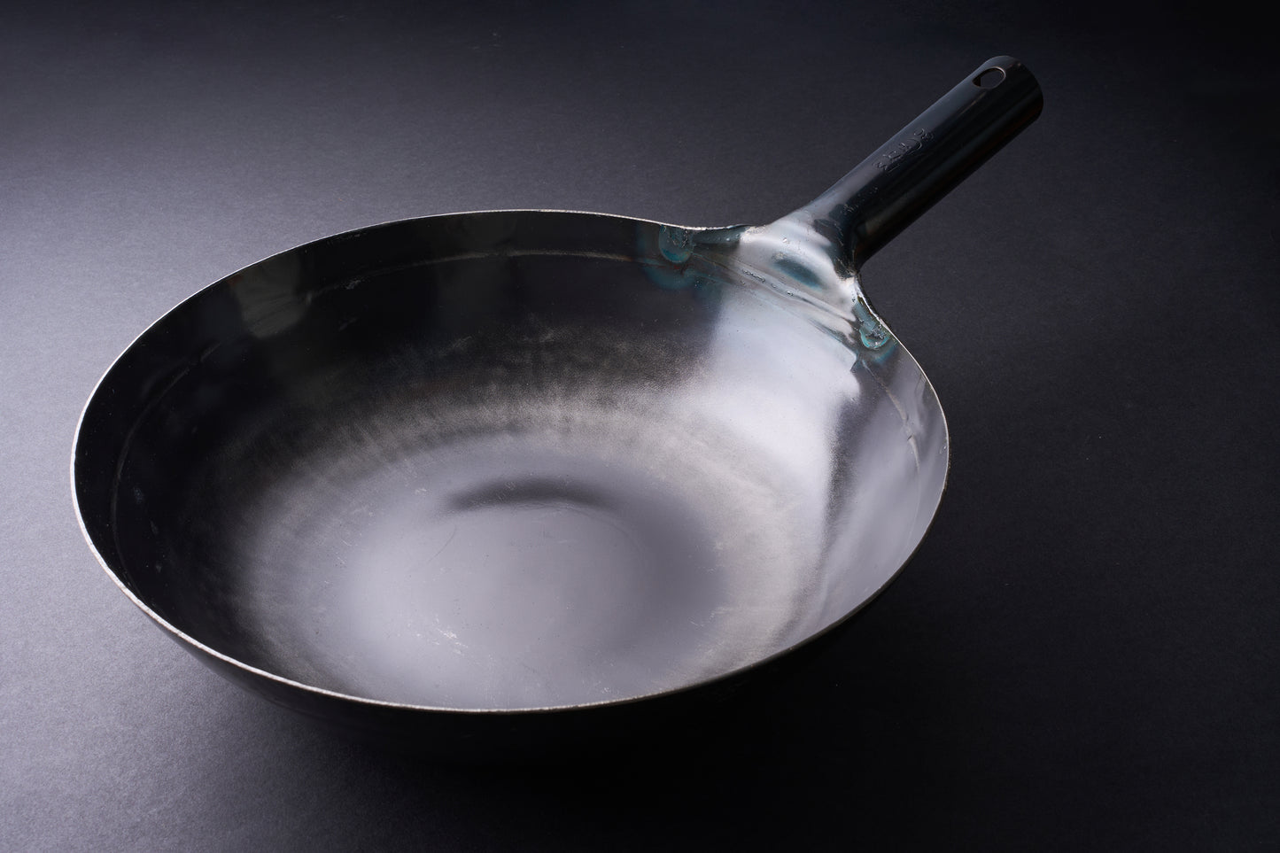 Yamada Uchidashi Hammered Steel Flat Bottom Wok
