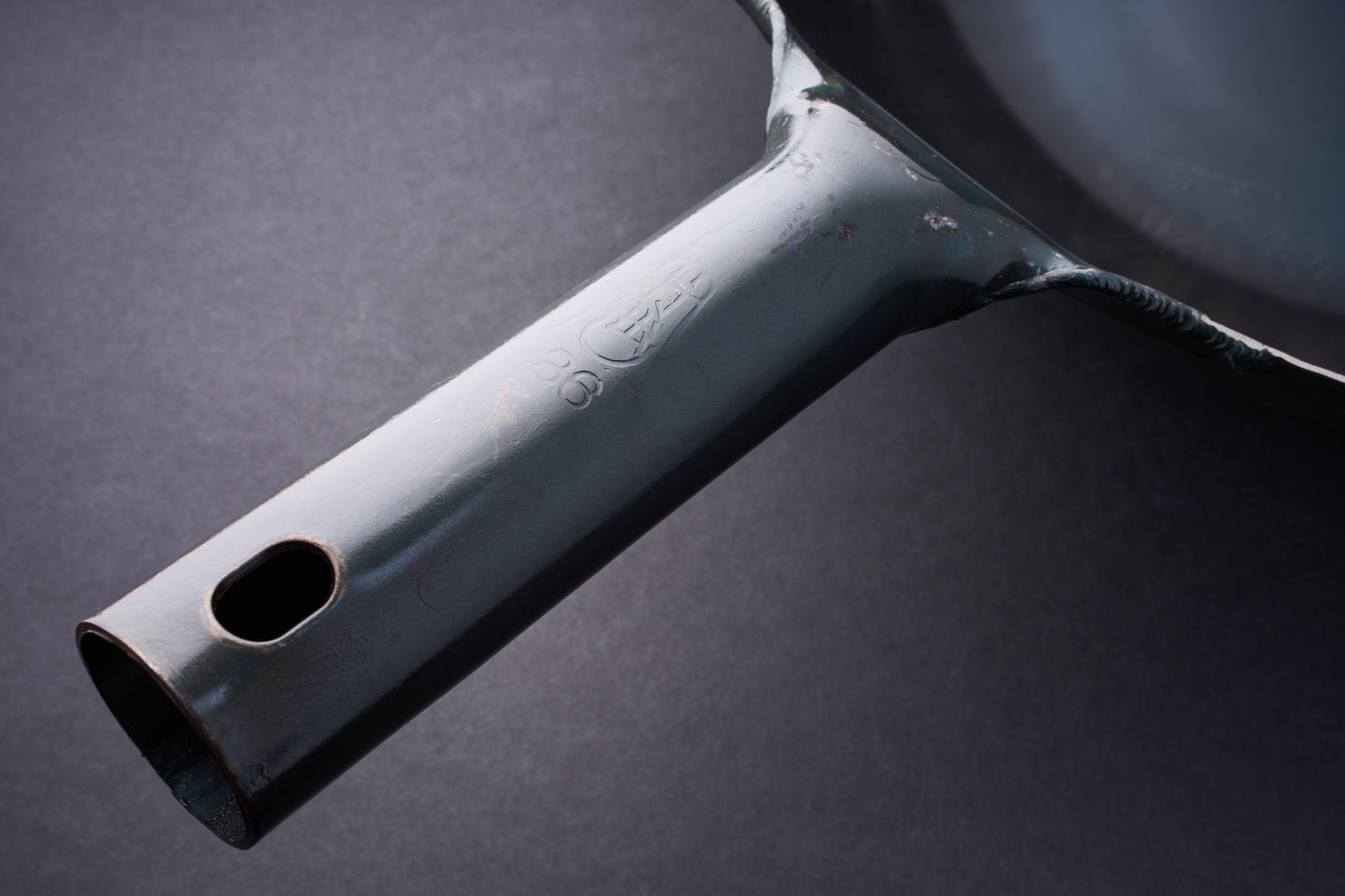 Yamada Uchidashi Hammered Steel Flat Bottom Wok