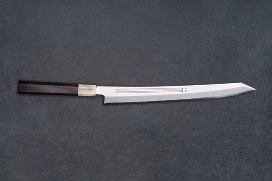 Yamawaki Hamono Ginsan Kyomen Onizori Kiritsuke Yanagiba 330mm