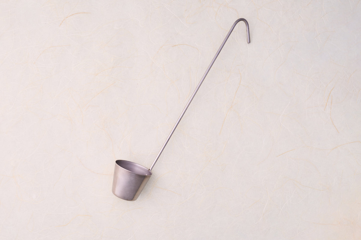 Yoshikawa Iroha Kanro Ladle 30ml with a long handle, cup-shaped bowl for precise liquid serving, ideal for culinary enthusiasts valuing Japanese craftsmanship.