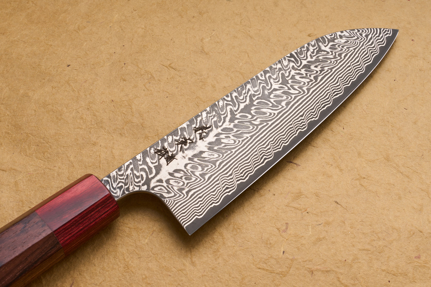 Yoshimi Kato SG2 Noir Damas Santoku 165mm
