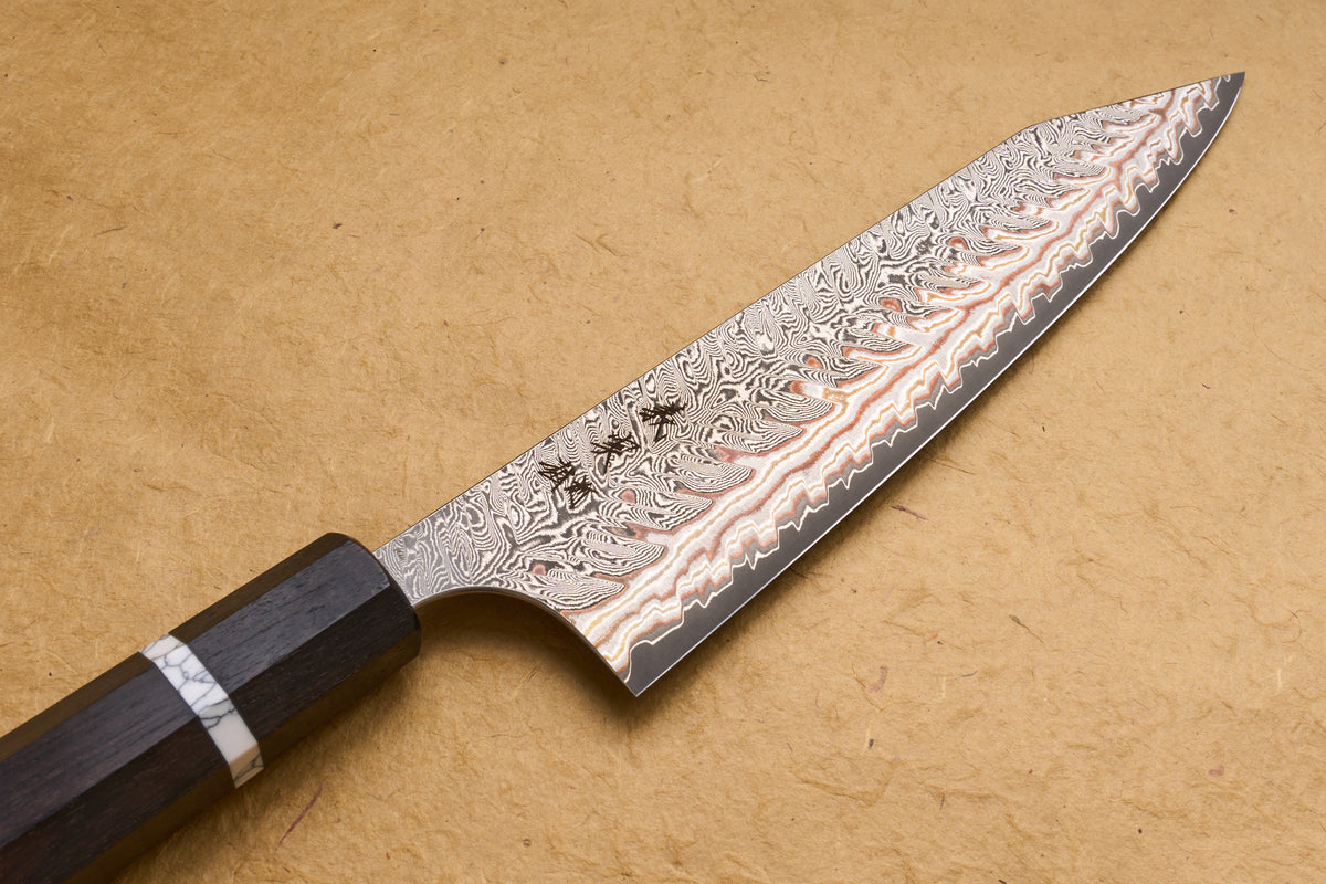 Yoshimi Kato VG10W Rainbow Damascus Kiritsuke Gyuto 210mm