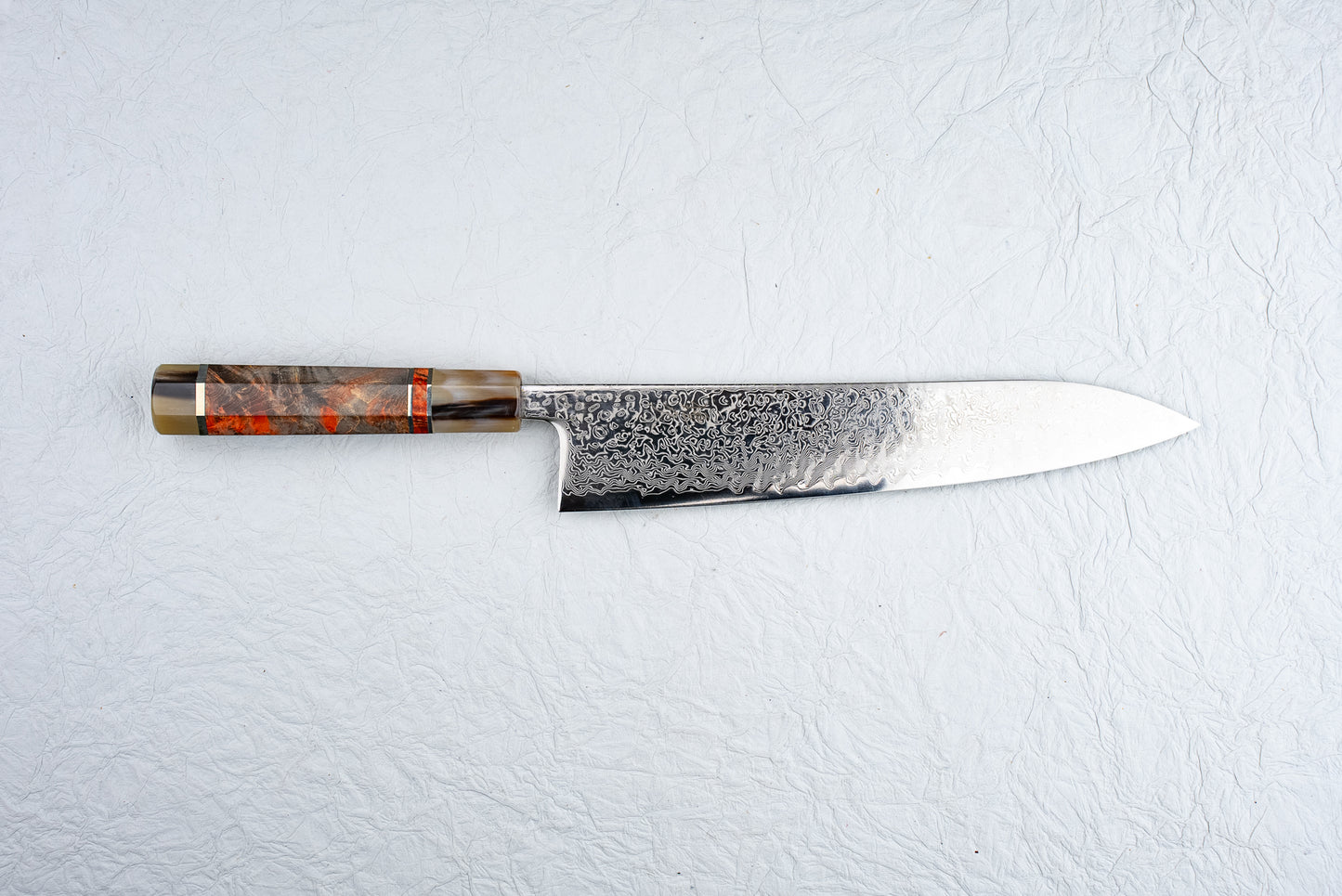 Custom Handle Tsunehisa Nijuichi 廿壱 SLD Damascus Gyuto 240mm