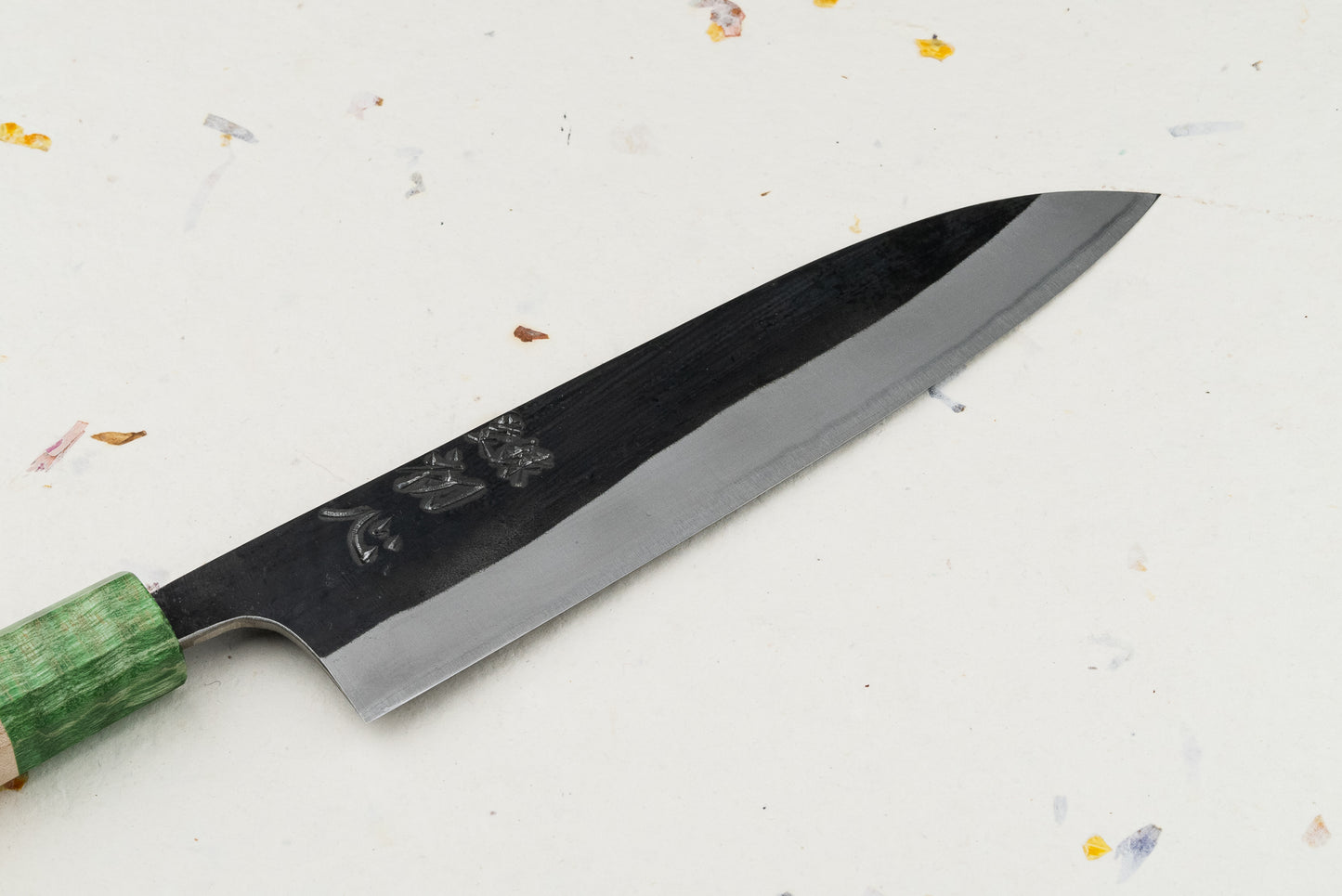 Hatsukokoro Kurokaze Shirogami Stainless Kurouchi Gyuto 210mm