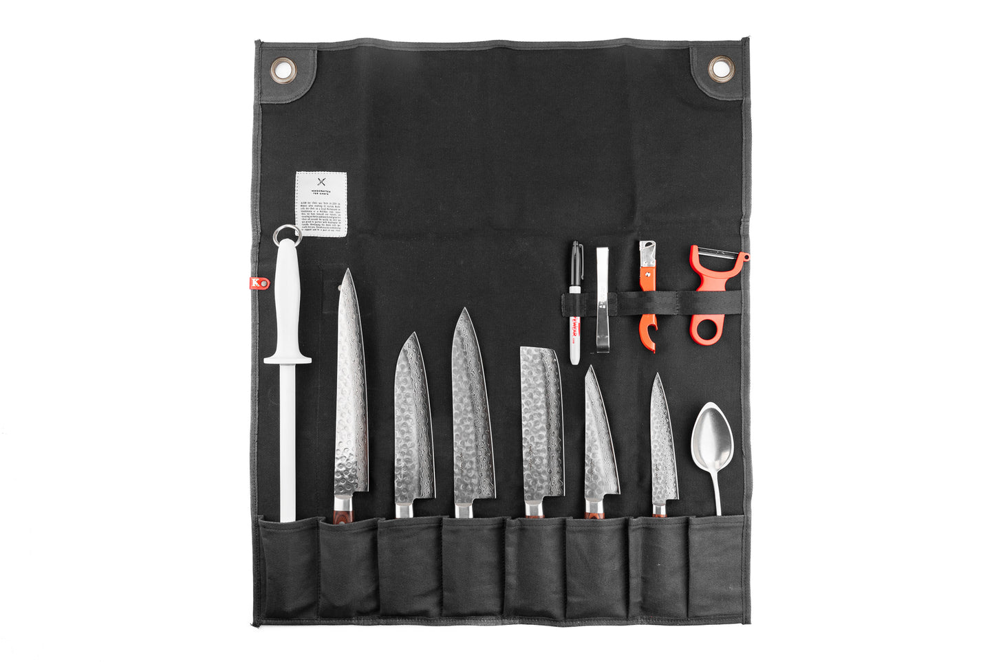 Koen Commis 8 piece Waxed Canvas Knife Roll