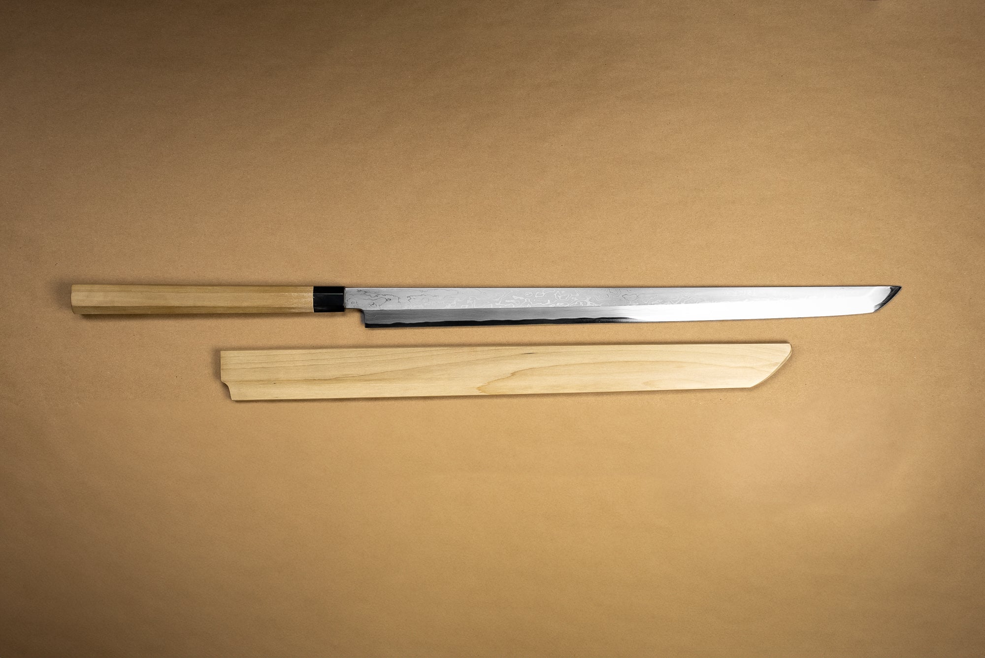 Masashi Shirogami　Suminagashi Maguro Bocho 600mm from Masashi Yamamoto
