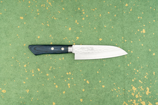 Masutani Kokuryu VG10 Tsuchime Damascus Ko-Santoku 130mm