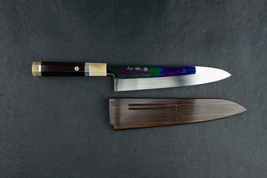 Sakai Kikumori Shiroichi Kyomen Sakachoji Honyaki Gyuto 240mm