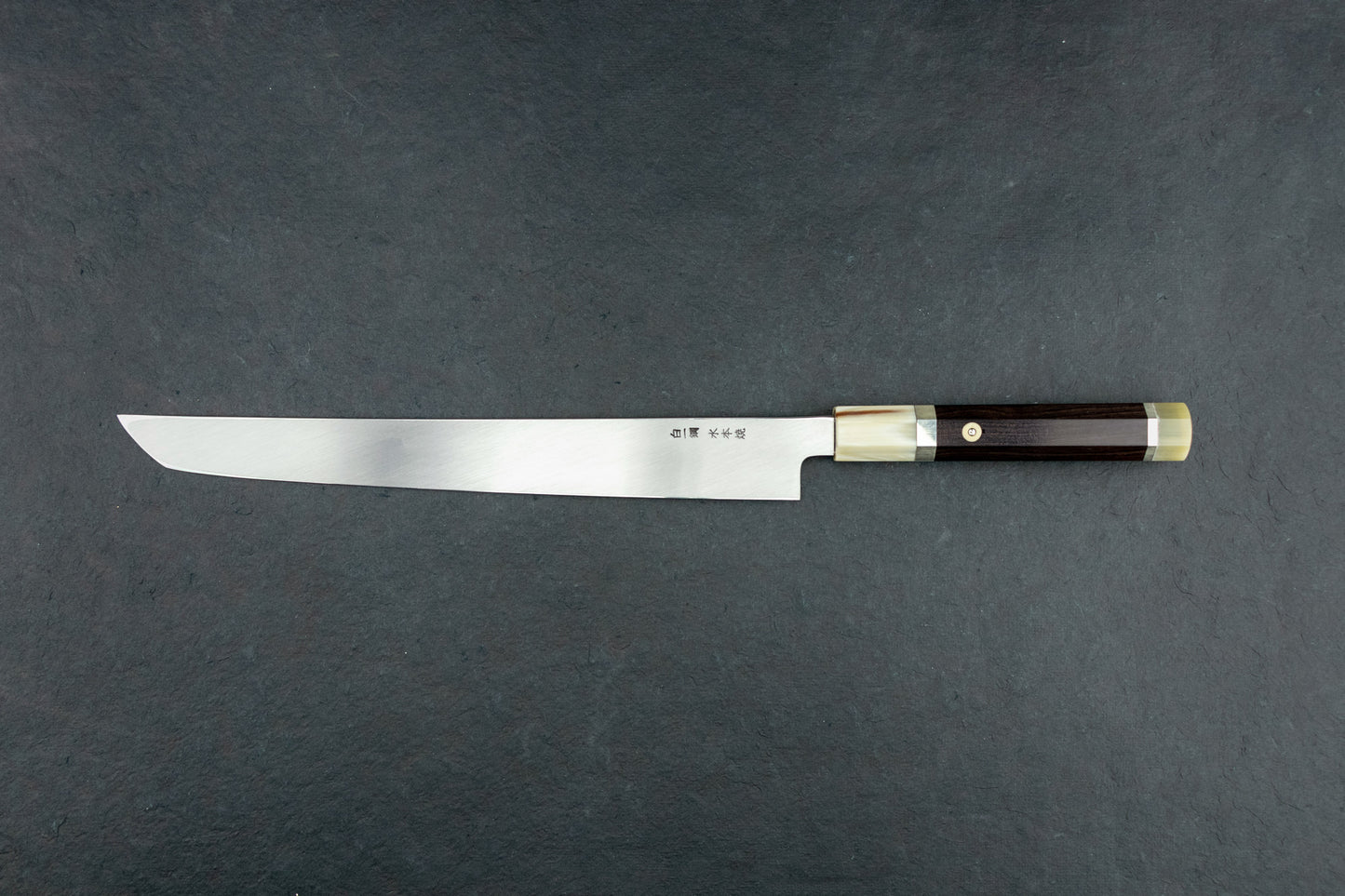 Sakai Kikumori Shiroichi Kyomen Sakachoji Honyaki Sakimaru Yanagiba 300mm