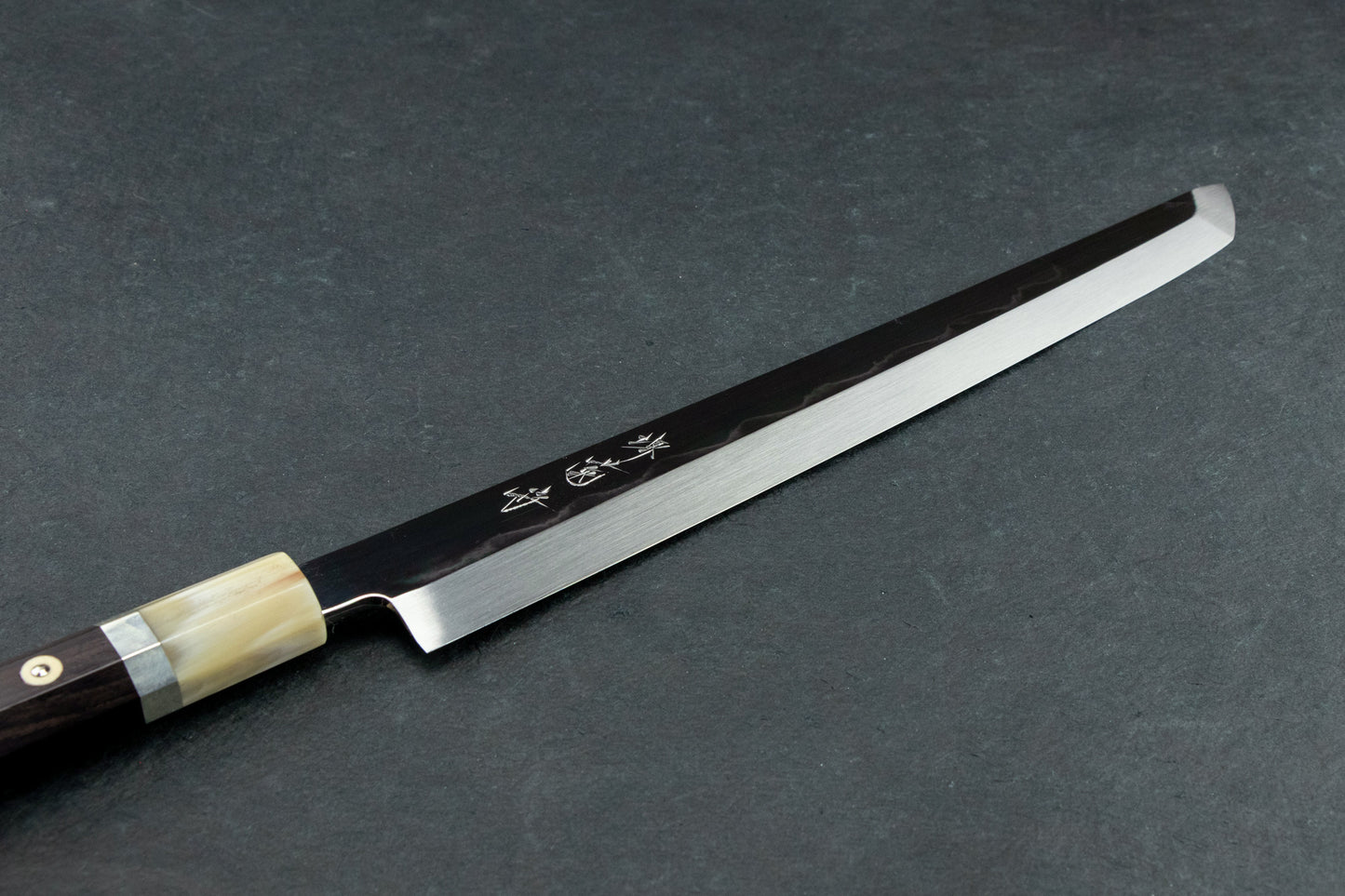 Sakai Kikumori Shiroichi Kyomen Sakachoji Honyaki Sakimaru Yanagiba 300mm