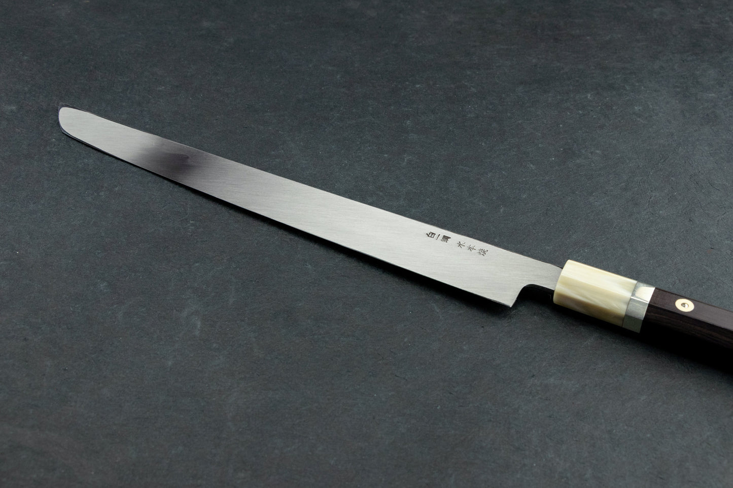 Sakai Kikumori Shiroichi Kyomen Sakachoji Honyaki Sakimaru Yanagiba 300mm