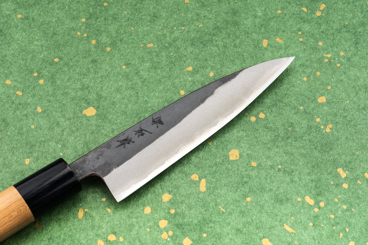 Muneishi Aogami Stainless Kurouchi Petty 120mm