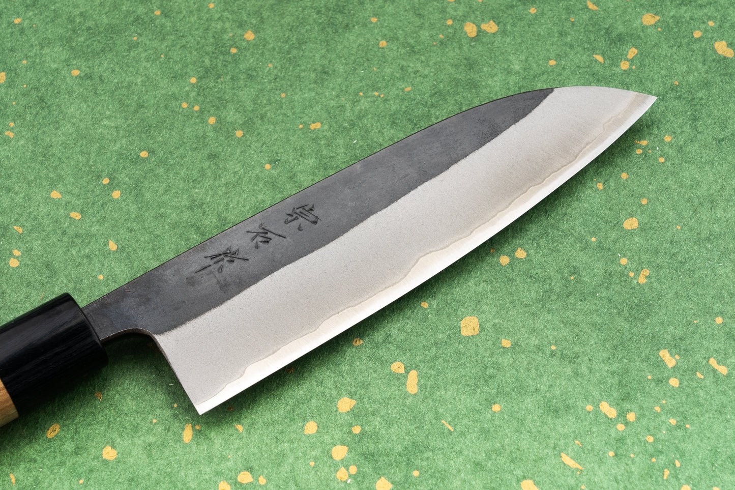 Muneishi Aogami Stainless Kurouchi Santoku 165mm