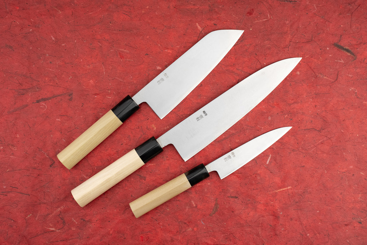 Munetoshi Shirogami Migaki Knife Set
