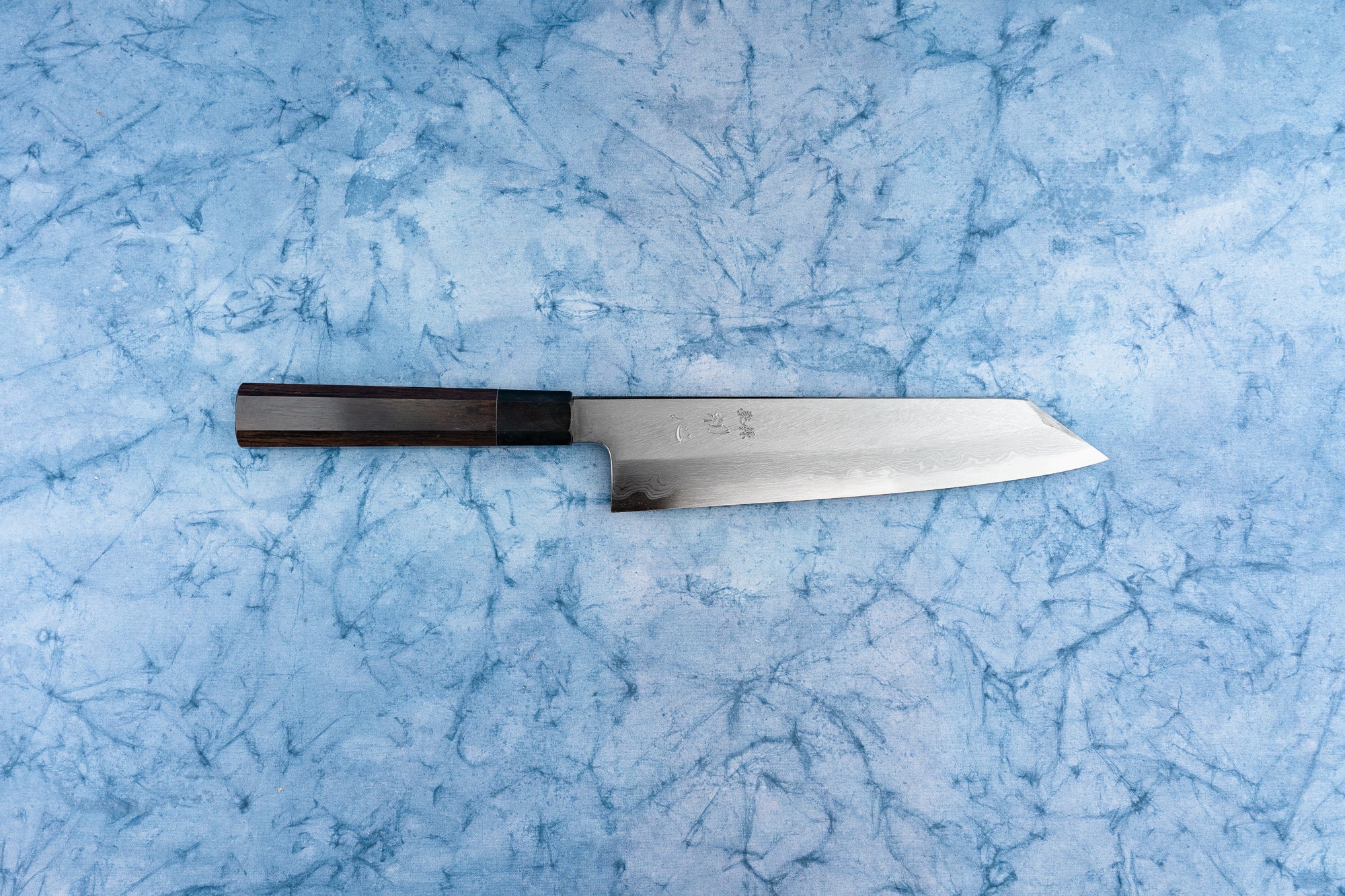 Satoshi Nakagawa Hatsukokoro Aoichi Damascus Shinogi Kiritsuke Gyuto 210mm from Nakagawa Hamono