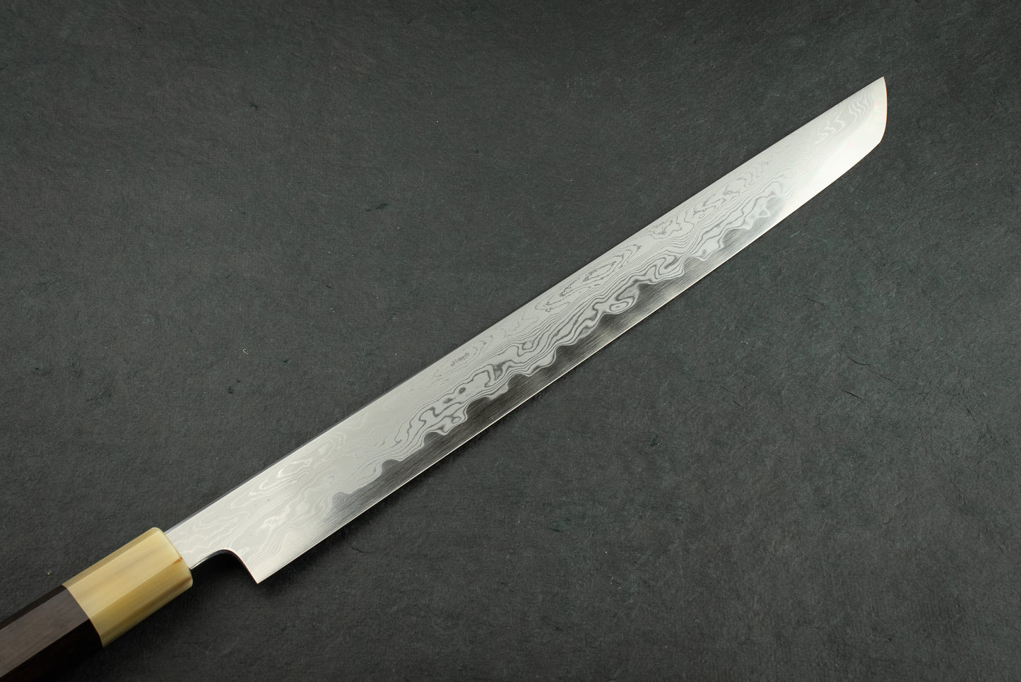 Satoshi Nakagawa x Naohito Myojin Aoichi Damascus Sakimaru Sujihiki 330mm