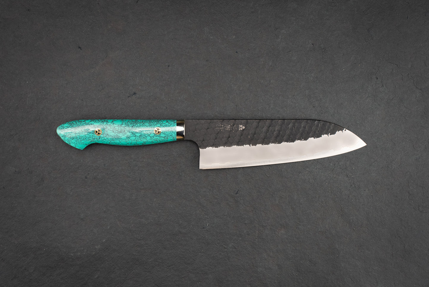 Nigara SG2 Kurouchi Tsuchime Western Santoku 180mm