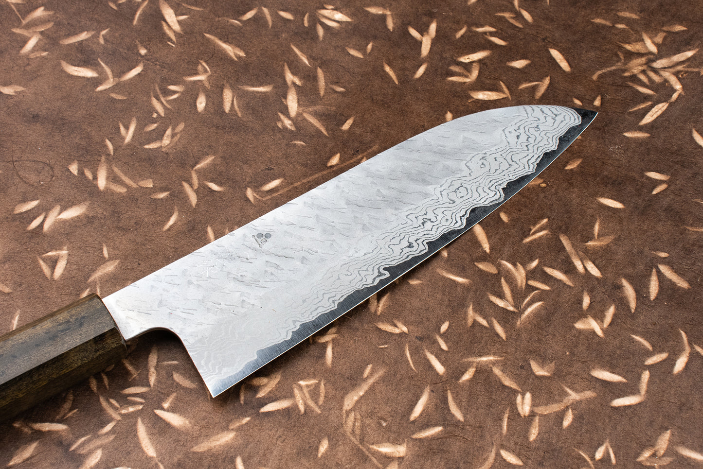 Nigara VG10 Tsuchime Damascus Santoku 180mm