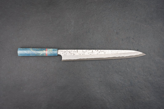 Nigara Aogami Kurozome Damascus Yanagiba 300mm