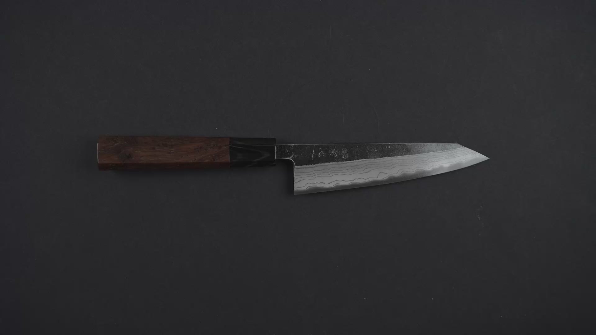 Hatsukokoro Kumokage Aogami Kurouchi Damascus Honesuki 150mm