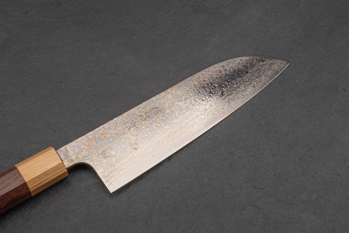 Takeshi Saji VG10 Rainbow Damascus Wa Santoku 165mm