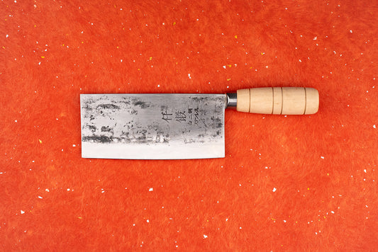 Sentan Shirogami Stainless Nashiji Chinese Cleaver 170mm