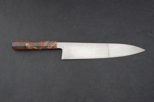 Shoichi Hashimoto x Naohito Myojin Shinryoku Coreless Damascus Gyuto 240mm