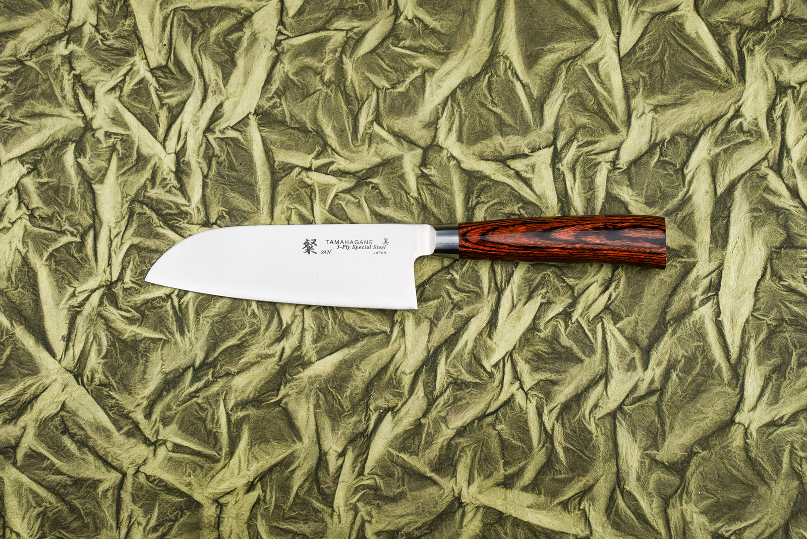 Tamahagane Bamboo 3-Layer Stainless Japanese Chef's Paring Knife 90mm