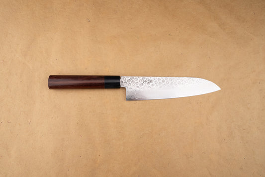 Tsunehisa VG10 Juroku 拾陸 Tsuchime Damascus Wa Santoku 180mm