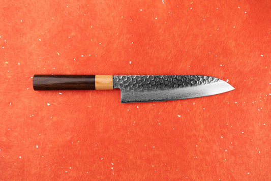 Tsunehisa VG10 Juroku 拾陸 Tsuchime Damascus Wa Santoku 180mm