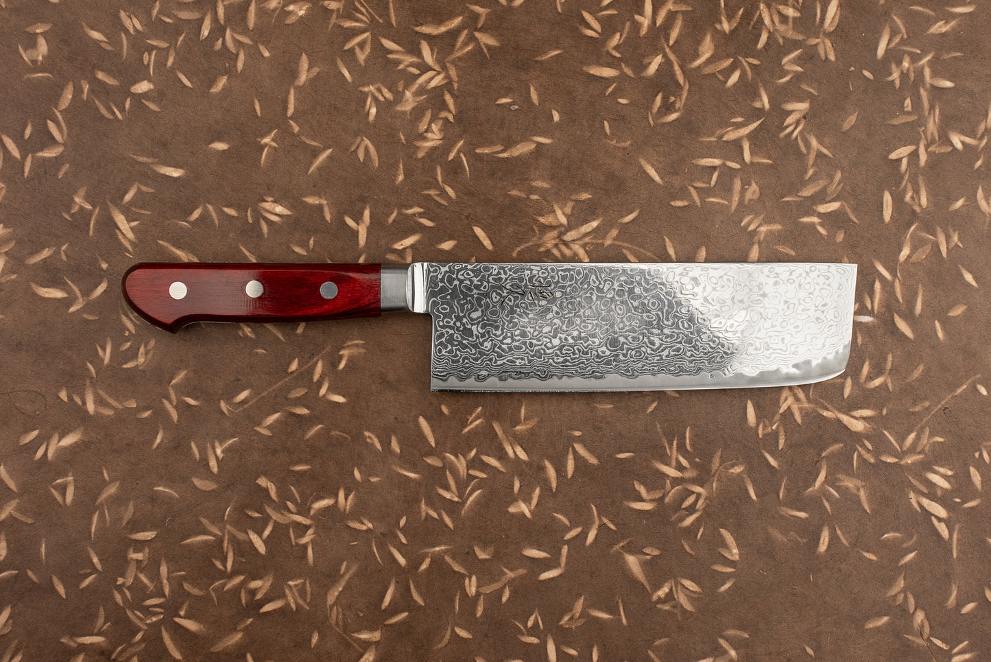 Tsunehisa Roku 陸 AUS10 Damascus Western Nakiri 165mm