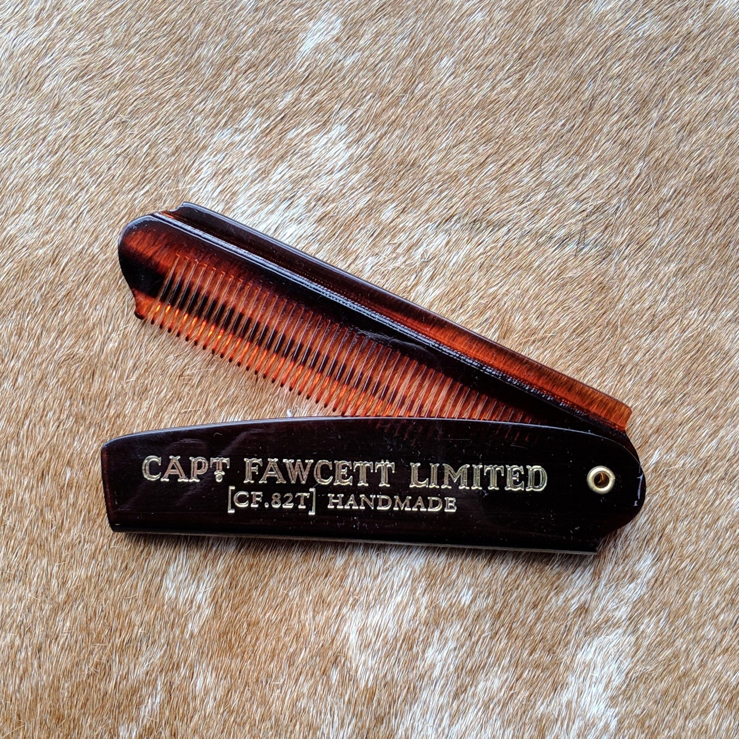 Captain Fawcett's Folding Pocket Beard Comb 193mm from Captain Fawcett
