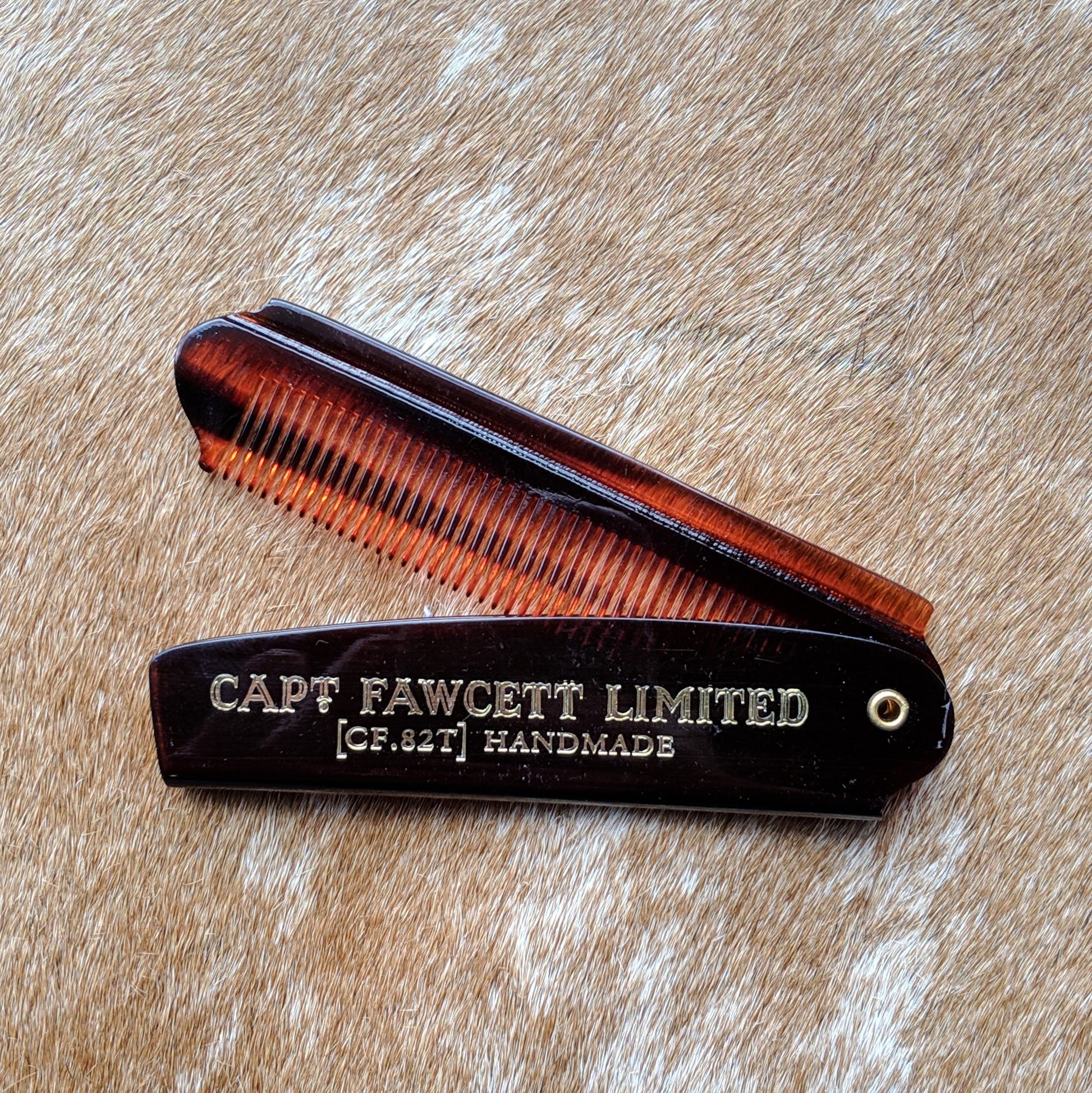 Captain Fawcett's Folding Pocket Beard Comb 193mm from Captain Fawcett