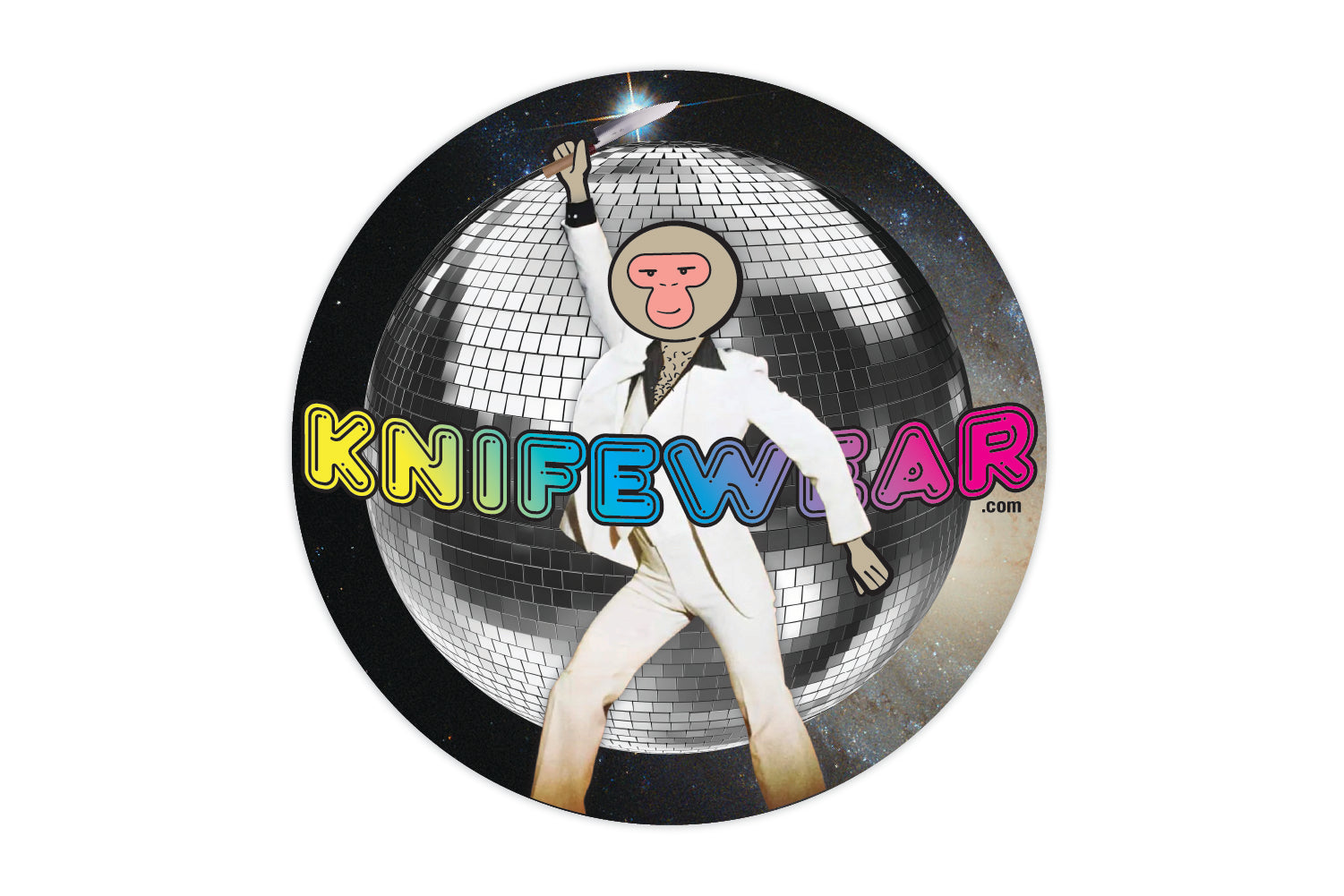 Knifewear Disco Monkey Sticker