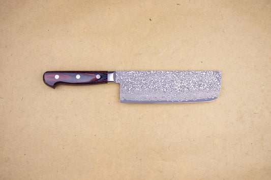 Yoshimi Kato VG10 Nickel Damascus Western Nakiri 165mm