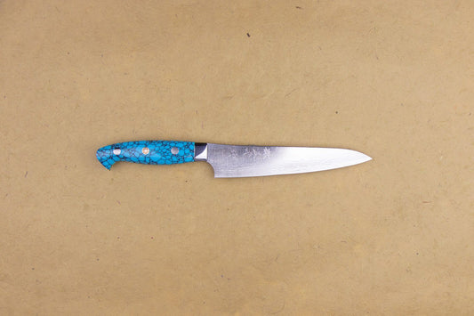 Yu Kurosaki SRS13 Damascus Turquoise Handle Petty 150mm