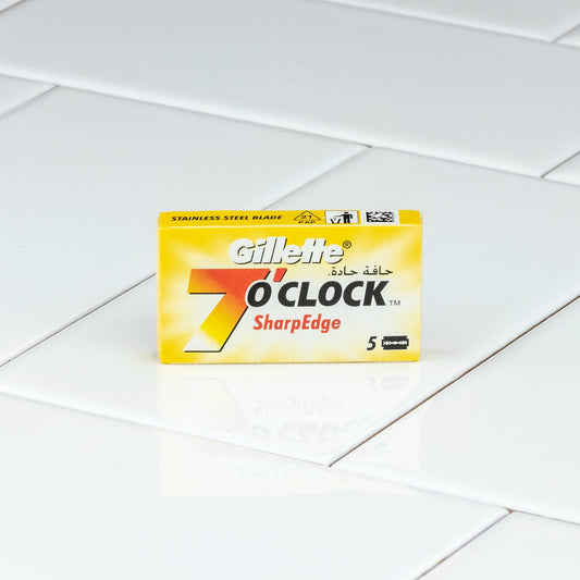 Gillette 7 O'Clock SharpEdge Yellow Double Edge Razor Blades, 5 Pack from Howi Inc