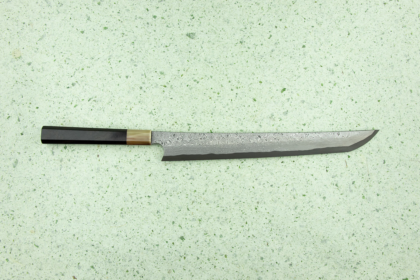 Nigara Anmon Aogami Damascus Sakimaru Takobiki 330mm