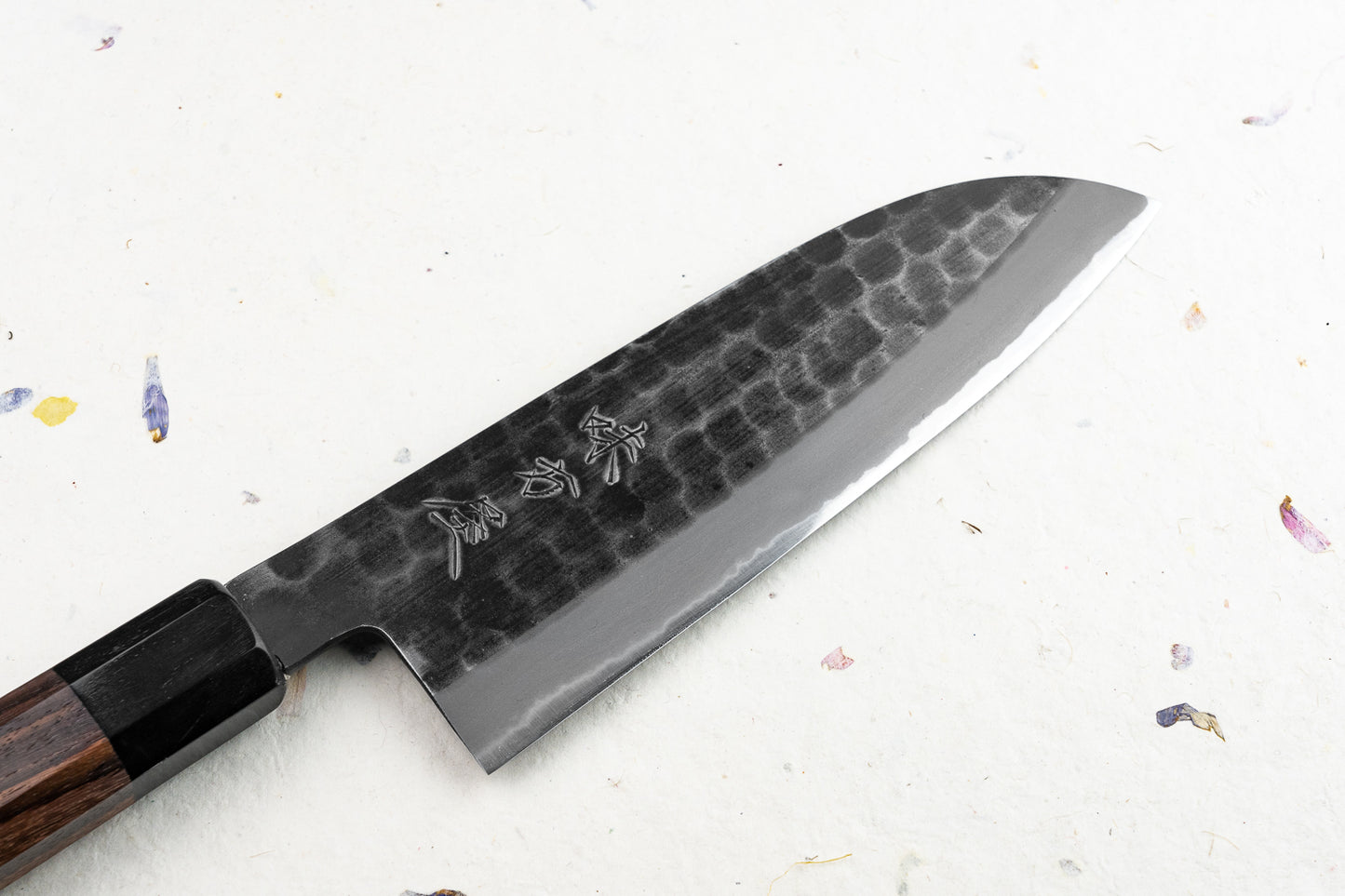 Mutsumi Hinoura "Ajikataya" Shirogami Tsuchime Santoku 165mm