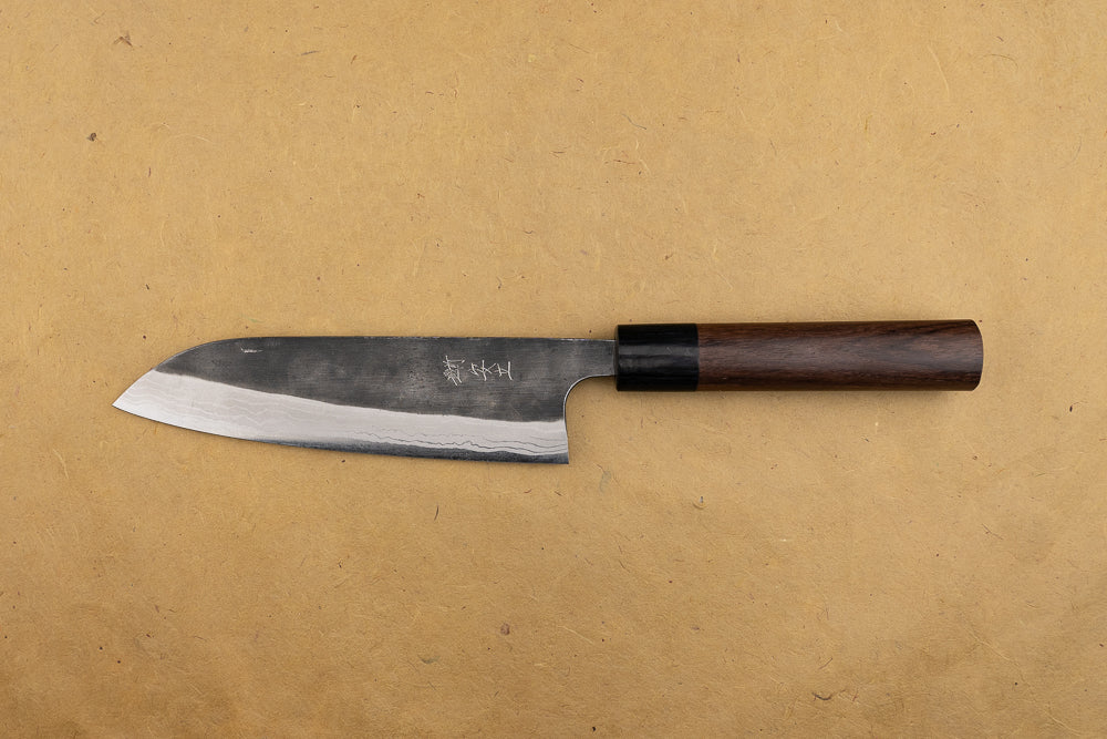 Anryu Hamono W2 Kurouchi Damascus Santoku 165mm