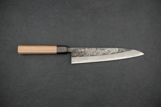 Sakai Takayuki Michiko Special Engraved Aogami Gyuto 210mm "Dragon"