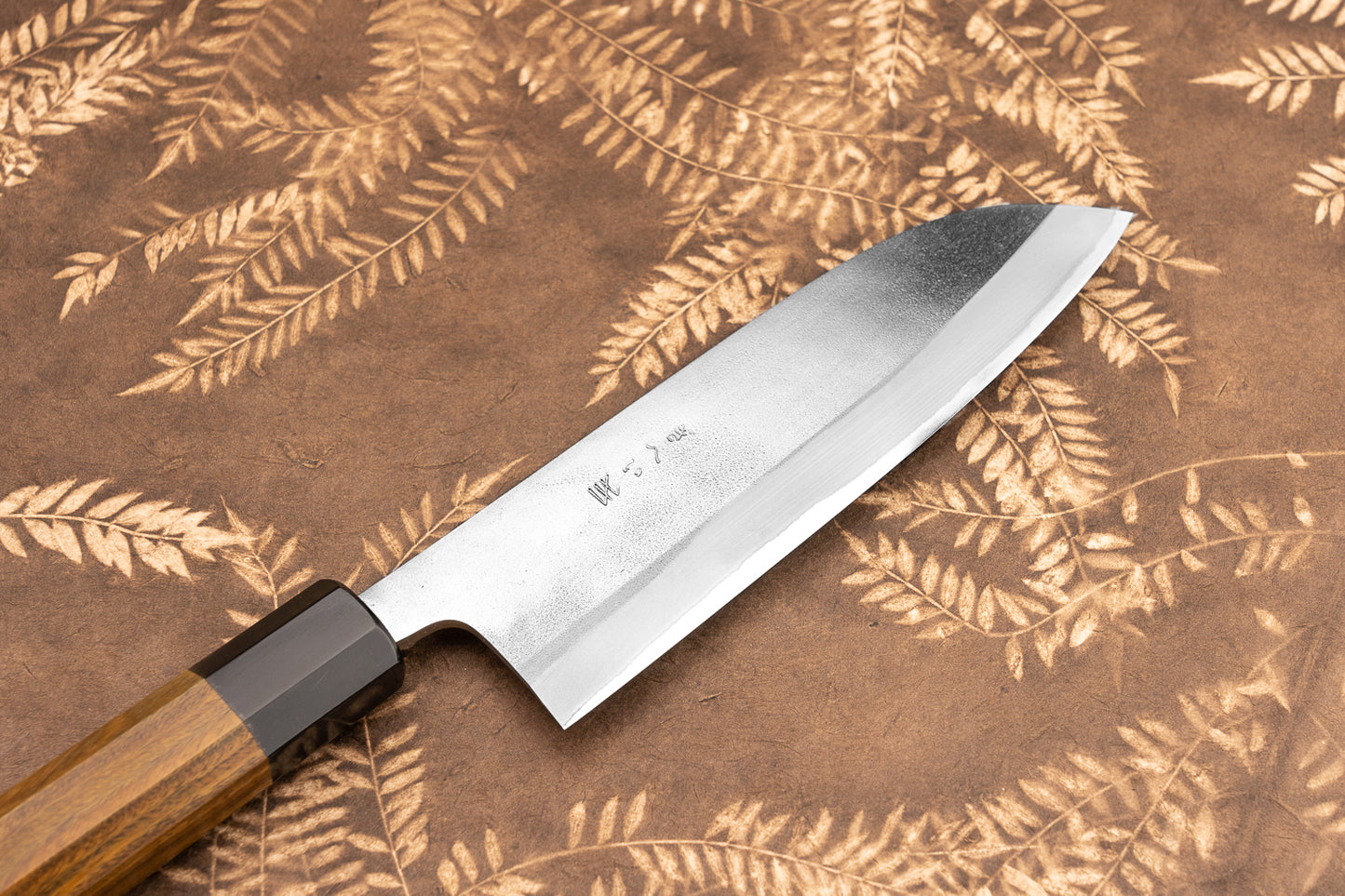 Gihei Aogami Stainless Nashiji Santoku 165mm