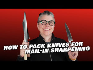 Mail-in knife sharpening Label