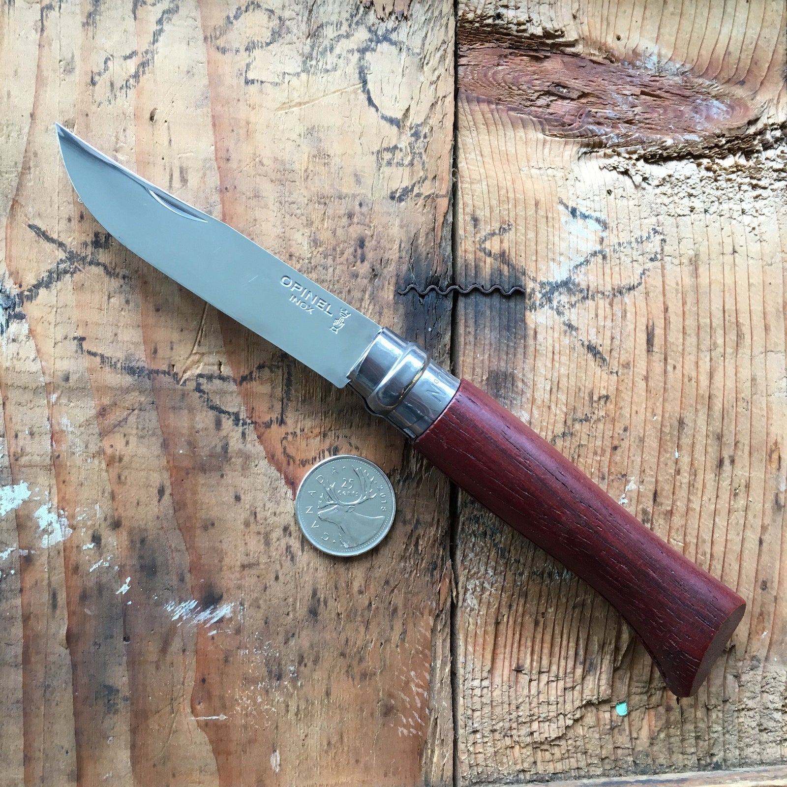 Opinel  No.08 Stainless Steel Pocket Knife - Padouk - OPINEL USA