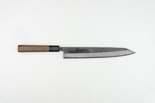 Hatsukokoro Kumokage Aogami Kurouchi Damascus Sujihiki 250mm