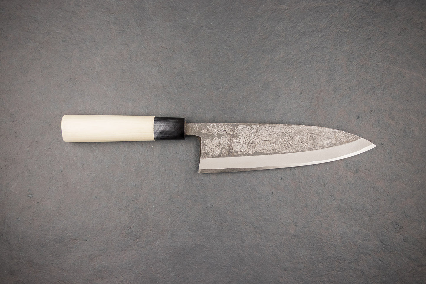 Sakai Takayuki Michiko Special Engraved Kurouchi Deba 210mm "Dragon"