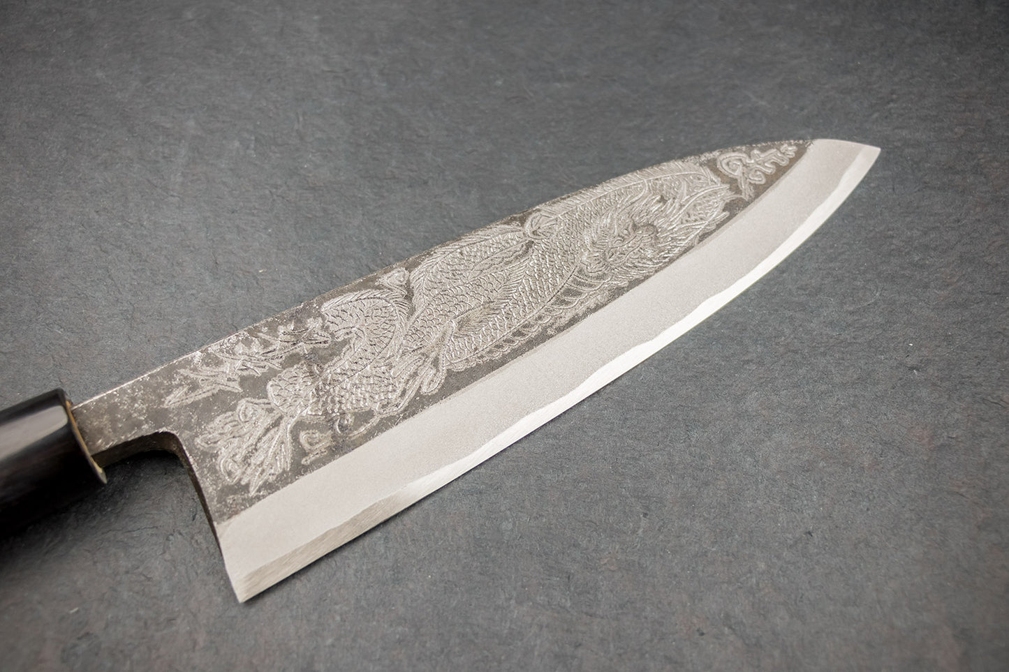 Sakai Takayuki Michiko Special Engraved Kurouchi Deba 210mm "Dragon"